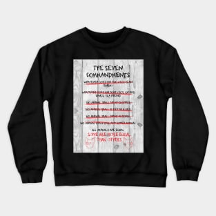 The Seven Commandments - Animal Farm Crewneck Sweatshirt